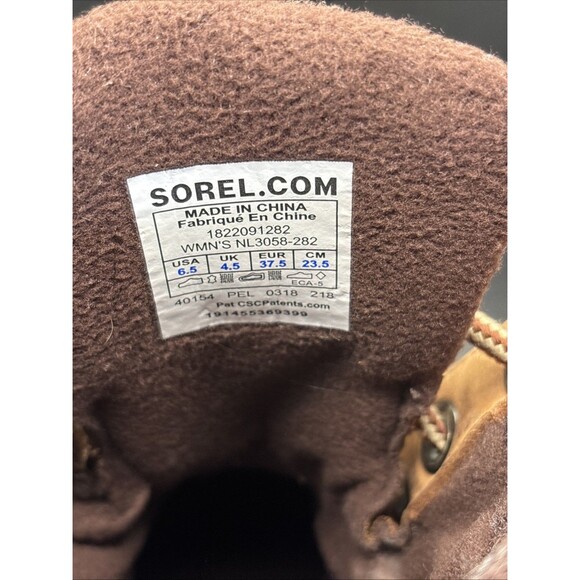 Sorel Slimpack II Winter Duck Boots Tan Waterproof Women's Size 6.5 - Picture 5 of 10